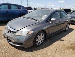 Salvage cars for sale from Copart Elgin, IL: 2010 Honda Civic LX