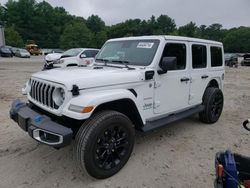 Jeep salvage cars for sale: 2024 Jeep Wrangler Sahara 4XE