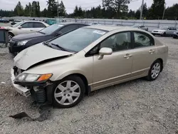 Salvage cars for sale at Graham, WA auction: 2008 Honda Civic LX