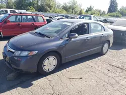 Salvage cars for sale at Portland, OR auction: 2008 Honda Civic Hybrid