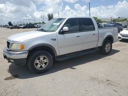 Vehiculos salvage en venta de Copart Miami, FL: 2002 Ford F150 Supercrew