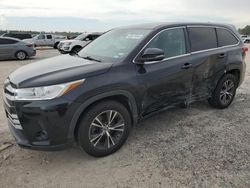 Salvage cars for sale at Houston, TX auction: 2018 Toyota Highlander LE