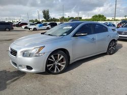 Salvage cars for sale at Miami, FL auction: 2014 Nissan Maxima S