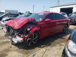 Salvage cars for sale at Chicago Heights, IL auction: 2019 Honda Accord Sport