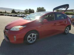 Salvage cars for sale at San Martin, CA auction: 2012 Toyota Prius