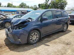 Salvage cars for sale at Wichita, KS auction: 2018 Toyota Sienna XLE