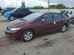 Honda salvage cars for sale: 2013 Honda Civic LX