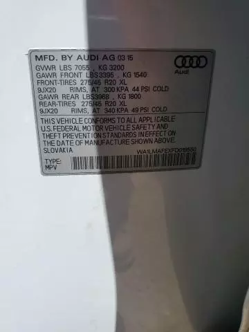 2015 Audi Q7 TDI Premium Plus