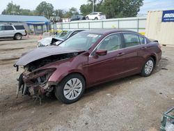 Salvage cars for sale at Wichita, KS auction: 2012 Honda Accord LX