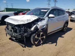 Salvage cars for sale at Elgin, IL auction: 2017 Hyundai Tucson Limited