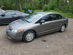 Salvage cars for sale at Cookstown, ON auction: 2008 Honda Civic DX-G