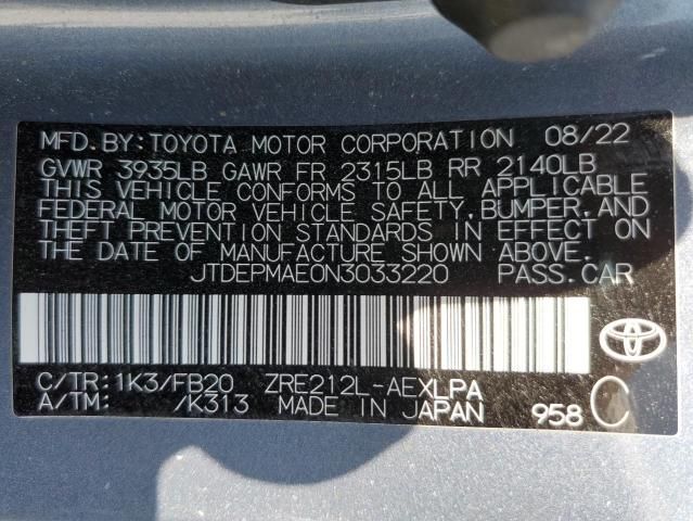 2022 Toyota Corolla LE