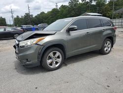 Salvage cars for sale at Savannah, GA auction: 2014 Toyota Highlander Limited