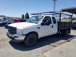 Salvage trucks for sale at Hayward, CA auction: 2002 Ford F250 Super Duty