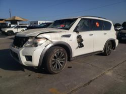 Salvage cars for sale at Grand Prairie, TX auction: 2017 Nissan Armada Platinum