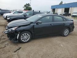 Salvage cars for sale at Woodhaven, MI auction: 2022 KIA Forte FE