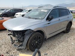 Salvage cars for sale at Magna, UT auction: 2022 Volkswagen Tiguan SE R-LINE Black