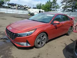 Salvage cars for sale at New Britain, CT auction: 2021 Hyundai Elantra Limited