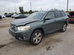 Salvage cars for sale at Miami, FL auction: 2008 Toyota Highlander Sport