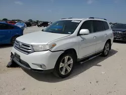 Salvage cars for sale from Copart San Antonio, TX: 2011 Toyota Highlander Limited