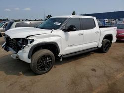 Salvage cars for sale at Woodhaven, MI auction: 2022 Toyota Tundra Crewmax SR