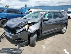 Salvage cars for sale at Woodhaven, MI auction: 2021 Ford Edge SEL