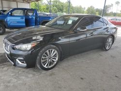 Salvage cars for sale at Cartersville, GA auction: 2021 Infiniti Q50 Luxe