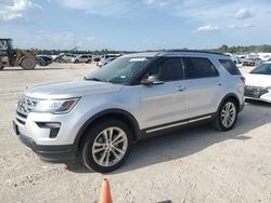 Salvage cars for sale at Houston, TX auction: 2018 Ford Explorer XLT