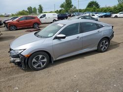 Salvage cars for sale at Montreal Est, QC auction: 2019 Honda Civic LX