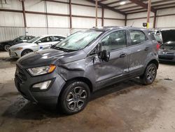 Salvage cars for sale at Pennsburg, PA auction: 2020 Ford Ecosport S