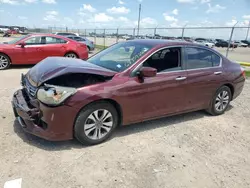 Salvage cars for sale at Houston, TX auction: 2014 Honda Accord LX