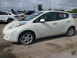 Salvage cars for sale at Miami, FL auction: 2011 Nissan Leaf SV