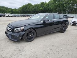 Salvage cars for sale at North Billerica, MA auction: 2016 Mercedes-Benz C 300 4matic