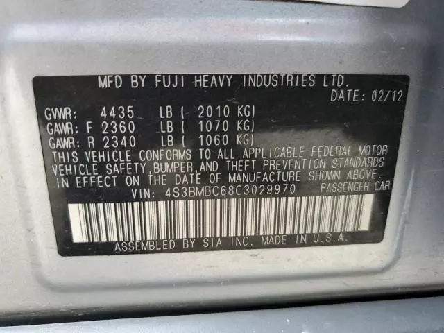 2012 Subaru Legacy 2.5I Premium