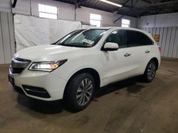 Salvage cars for sale at Hillsborough, NJ auction: 2016 Acura MDX Technology