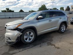 Salvage cars for sale at Littleton, CO auction: 2016 Toyota Highlander Limited