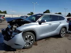 Salvage cars for sale at Littleton, CO auction: 2022 Toyota Highlander XLE