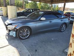 Salvage cars for sale from Copart Gaston, SC: 2018 Infiniti Q50 Luxe