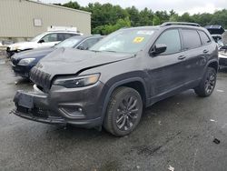 Jeep salvage cars for sale: 2021 Jeep Cherokee Latitude LUX