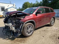 Salvage cars for sale from Copart Lyman, ME: 2018 Toyota Highlander SE