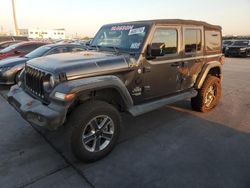 Salvage cars for sale at Grand Prairie, TX auction: 2018 Jeep Wrangler Unlimited Sport