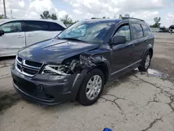 Salvage cars for sale at Pekin, IL auction: 2017 Dodge Journey SE