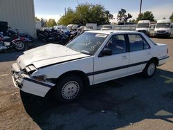 Salvage cars for sale from Copart Woodburn, OR: 1989 Honda Accord LX