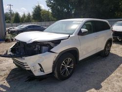 Salvage cars for sale from Copart Midway, FL: 2019 Toyota Highlander LE