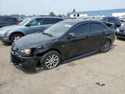 Salvage cars for sale at Woodhaven, MI auction: 2017 Mitsubishi Lancer ES