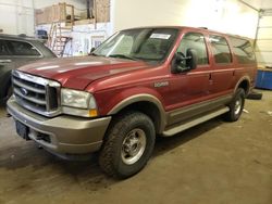 Salvage cars for sale at Ham Lake, MN auction: 2004 Ford Excursion Eddie Bauer