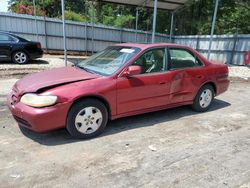 Salvage cars for sale at Austell, GA auction: 2001 Honda Accord EX