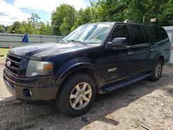 Salvage cars for sale from Copart Lyman, ME: 2007 Ford Expedition EL Limited