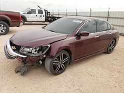 Salvage cars for sale at Andrews, TX auction: 2017 Honda Accord Sport Special Edition