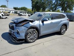 Salvage cars for sale from Copart Sacramento, CA: 2022 Toyota Highlander Platinum